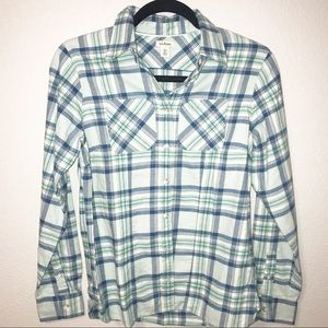 L.L. BEAN women’s plaid button down